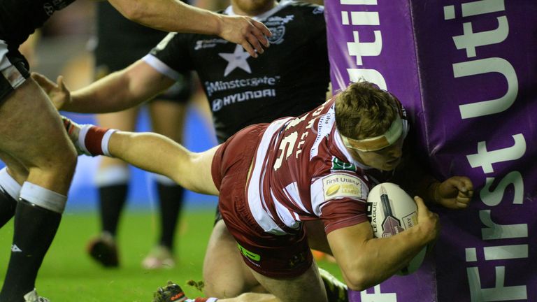 Sam Powell powers over to put Wigan back in front
