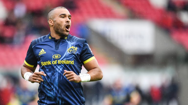 Munster lost Simon Zebo to a rib injury early in the first half
