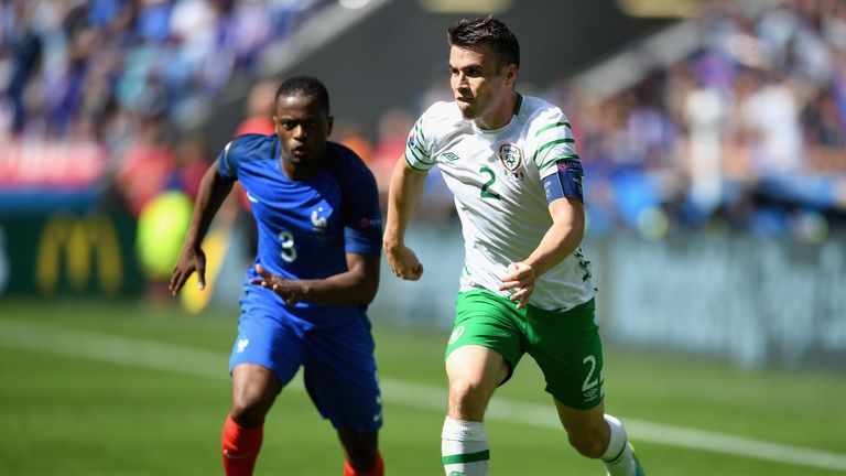 Seamus Coleman in action for the Republic of Ireland