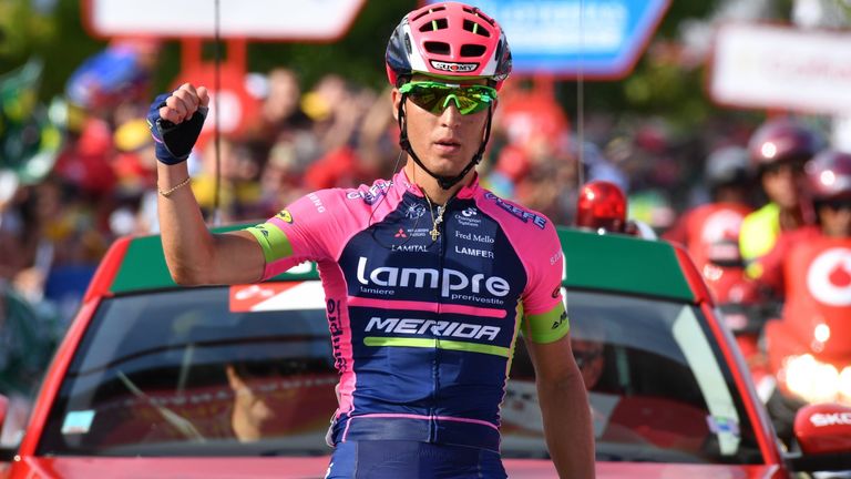 Valerio Conti won stage 13 out of the breakaway
