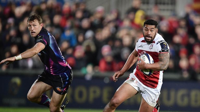 Charles Piutau on the charge for Ulster
