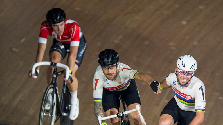 Wiggins and Cavendish in action at Six Day London 