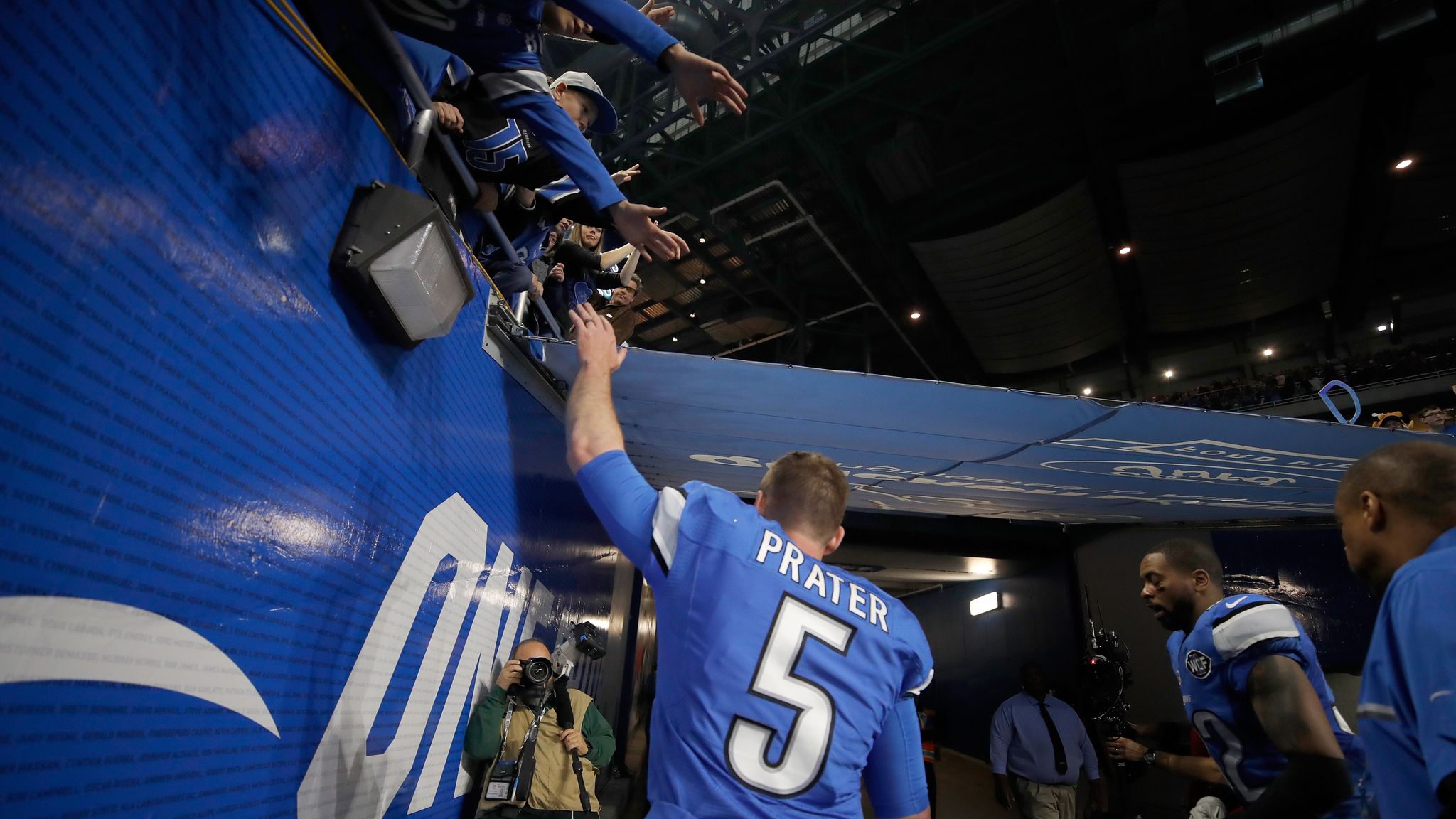 August 17, 2019: Detroit Lions kicker Matt Prater (5) prior to an NFL  football pre-season game between the Detroit Lions and the Houston Texans  at NRG Stadium in Houston, TX. ..Trask Smith/CSM