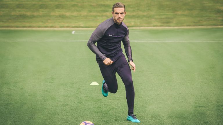 Henderson at work in Nike Football’s new training apparel