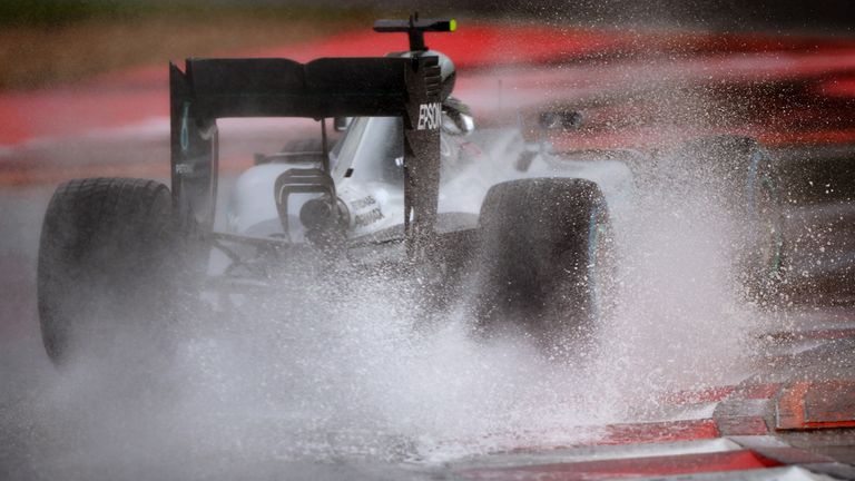 Rosberg makes the Mercedes sing in the Hungarian rain - Picture from Getty Images 