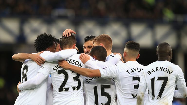 Gylfi Sigurdsson converted his penalty in the first half to give Swansea the lead