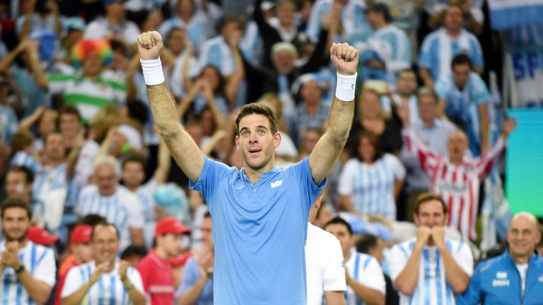Del Potro helped secure a first Davis Cup title for Argentina