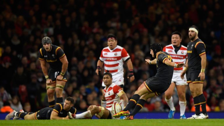 Wales required a last-gasp drop goal from Sam Davies to scrape past Japan