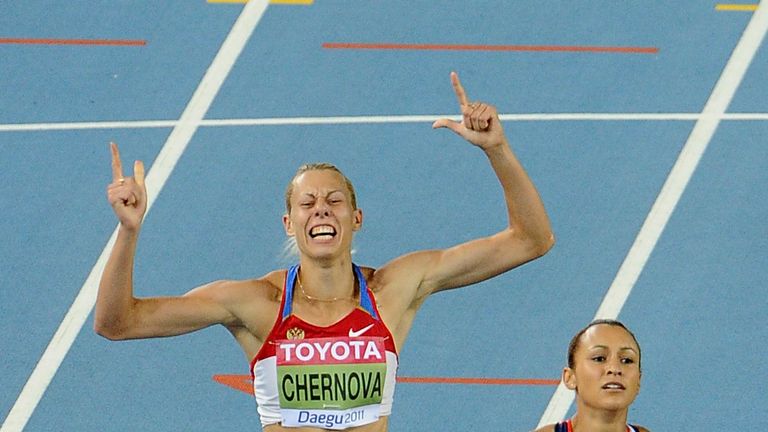 Russia's Tatyana Chernova has been stripped of her heptathlon gold from 2011 World Championships