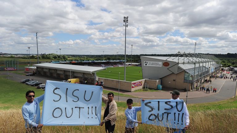 Coventry fans protested the move to Sixfield Stadium back in 2013