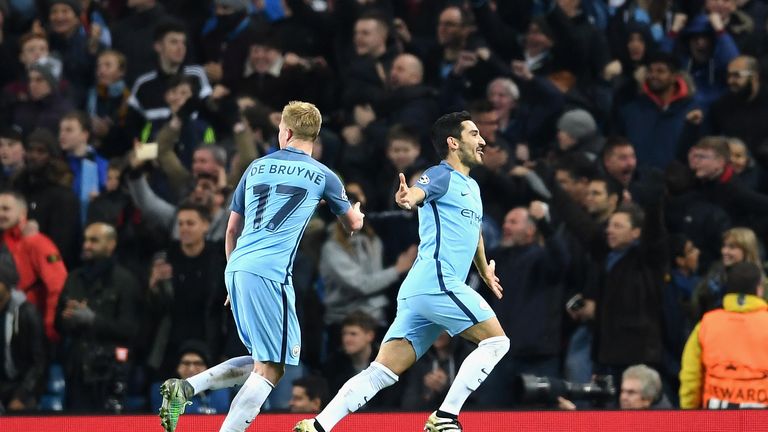 Gundogan scored twice in City's Champions League win over Barcelona