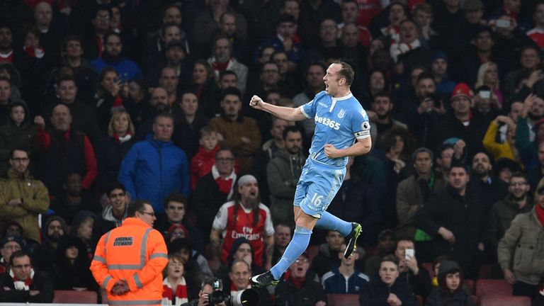 Charlie Adam gave Stoke the lead against Arsenal at the weekend