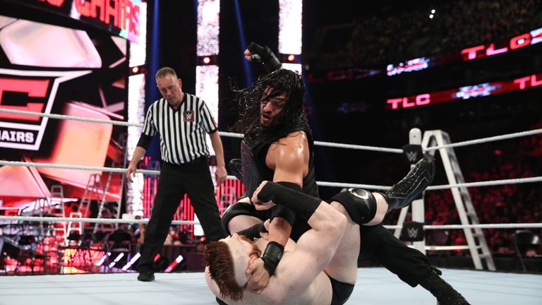 Reigns lost to Sheamus in the main event