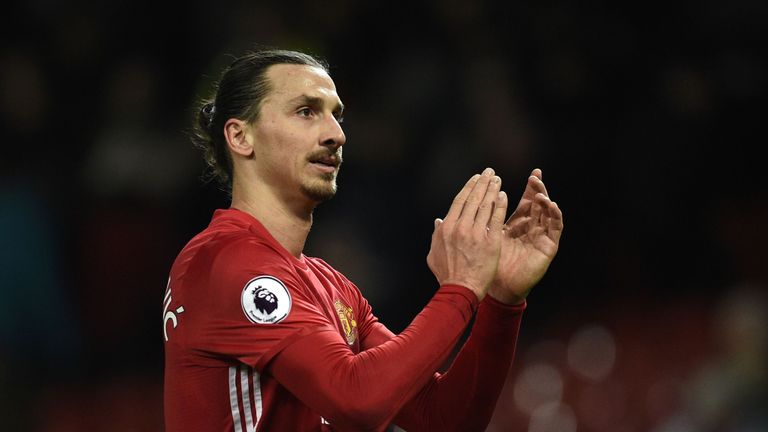 Manchester United's Zlatan Ibrahimovic has 59.6m followers on Facebook, Instagram and Twitter