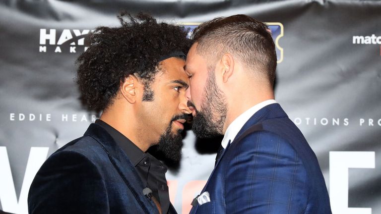 Bitter rivals Haye and Bellew were involved in a ferocious war of words in the build-up to their first fight