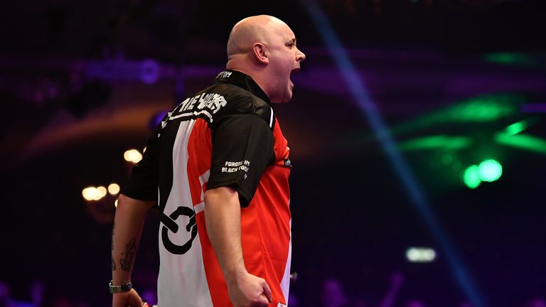 Jamie Hughes celebrates victory