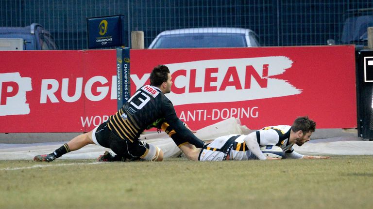 Elliot Daly scores for Wasps