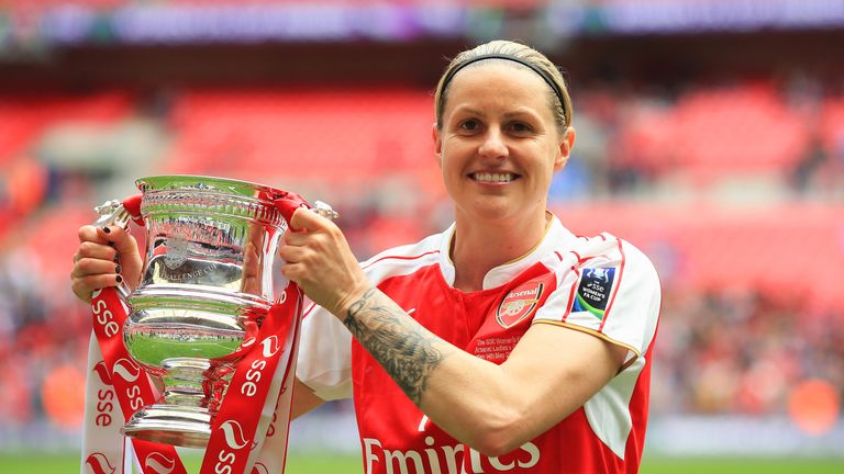 The former striker had three spells with Arsenal Ladies, winning ten major trophies