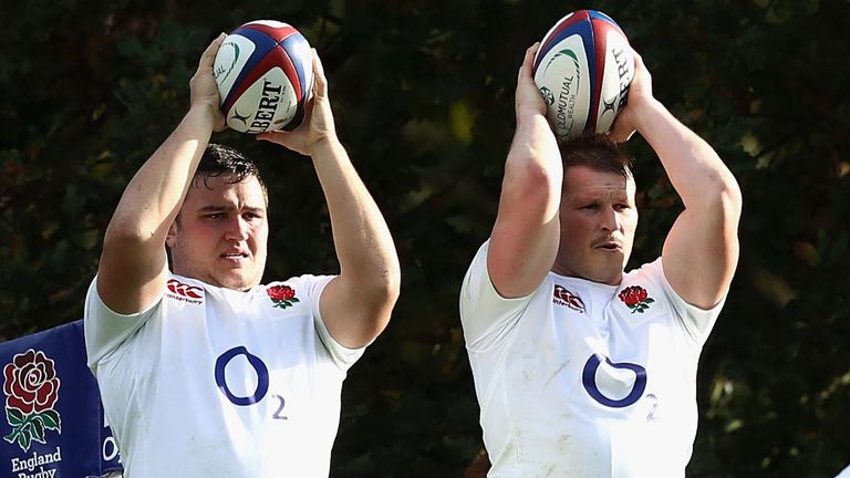 Jamie George (left) has deputised for Dylan Hartley under Eddie Jones