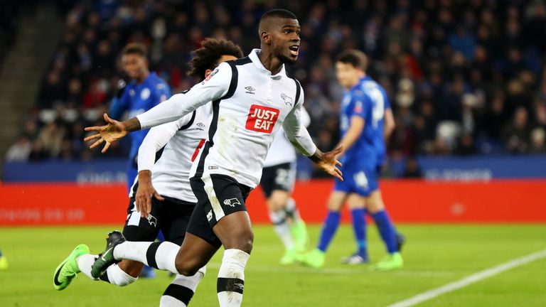 Abdoul Camara's deflected free-kick drew Derby level