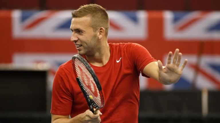 Evans put Great Britain 1-0 ahead in the Davis Cup tie