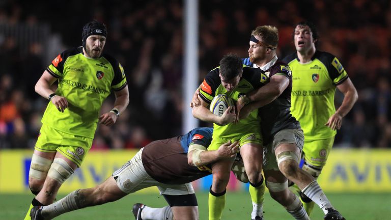 Freddie Burns scored a try for Leicester in the victory