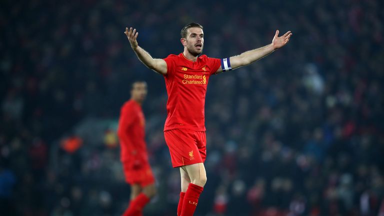Liverpool are without injured captain Jordan Henderson
