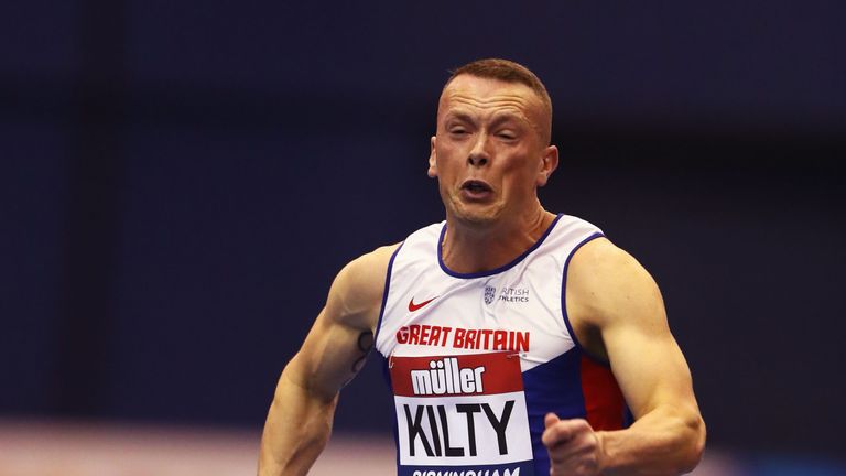 Kilty came third at the Indoor Grand Prix in Birmingham on Saturday