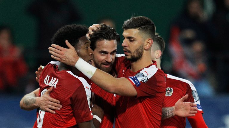 Austria beat Moldova 2-0 in Group D