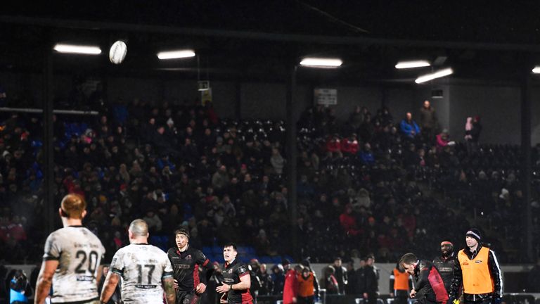 Edinburgh's Duncan Weir (right) kicked three penalties