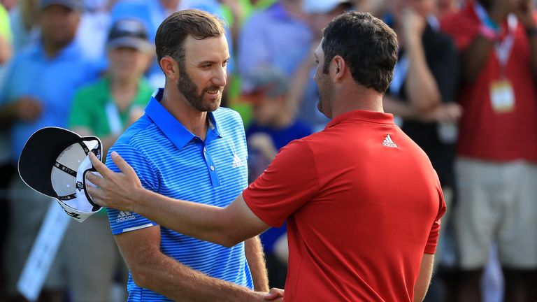 Rahm (right) has excelled this year and was runner-up to Dustin Johnson at the WGC Match Play