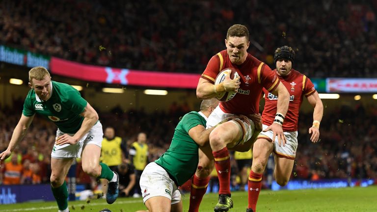 George North scored two tries against Ireland to help Wales to victory