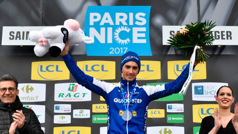 Alaphilippe will swap his Quick-Step Floors jersey for a yellow one on Thursday