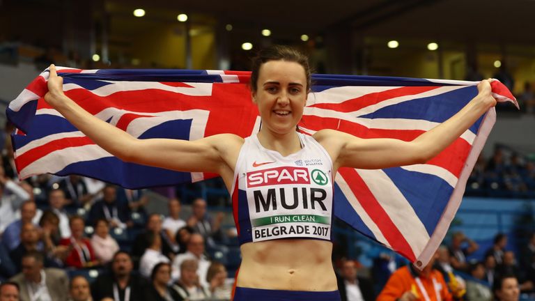 Laura Muir won by eight seconds to complete a European double