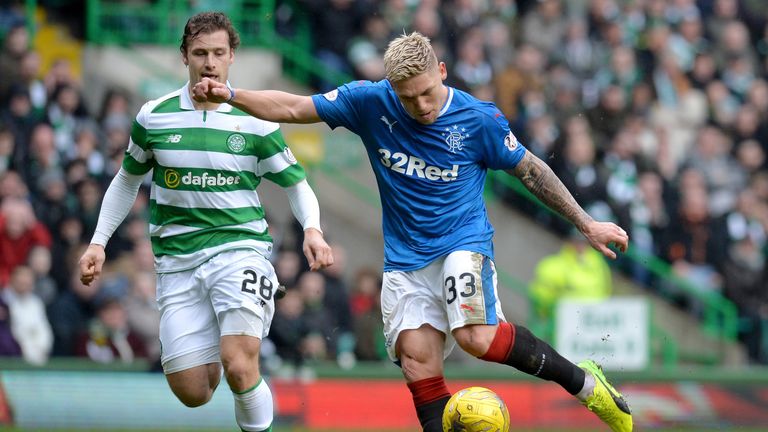 Martyn Waghorn played up front for Rangers alongside Kenny Miller