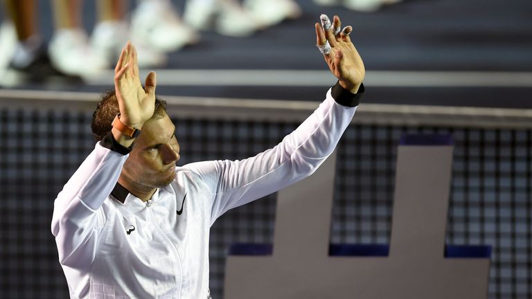 Rafael Nadal was forced to settle for defeat after passing up six break points in the second set