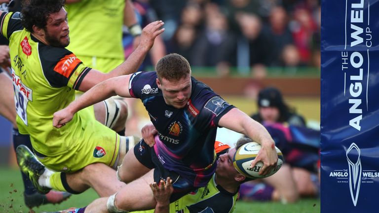 Sam Simmonds scores Exeter's second try