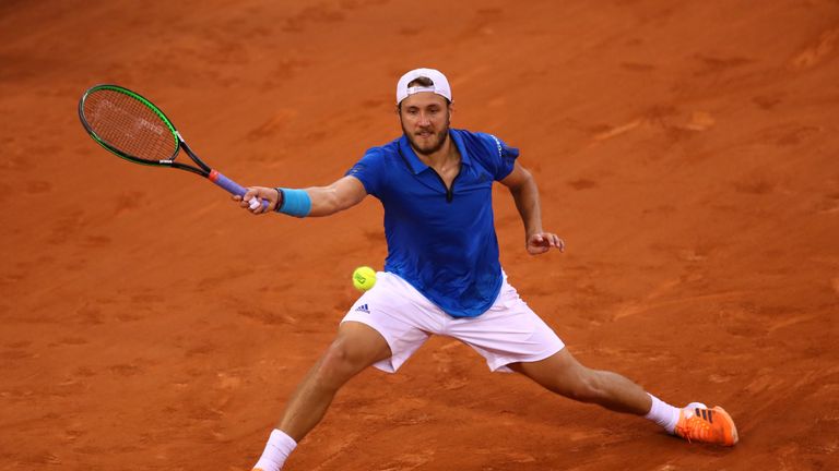 Lucas Pouille helped France defeat Great Britain during their Davis Cup tie in April