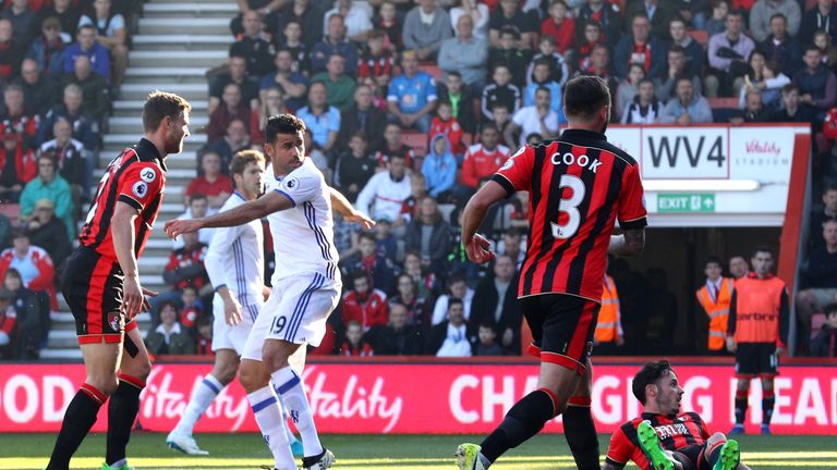 Diego Costa's shot was turned home by Adam Smith for Chelsea's opener
