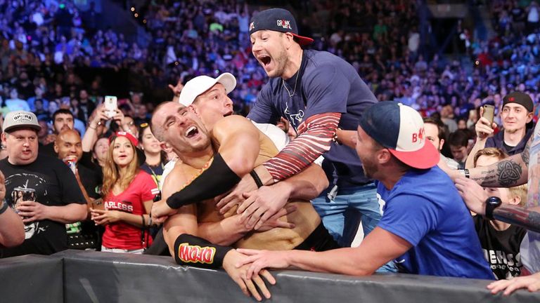 Rob Gronkowski Gets in the Ring for WrestleMania 33