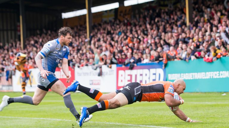 Jake Webster scored twice for the Tigers at the Mend-a-Hose Jungle