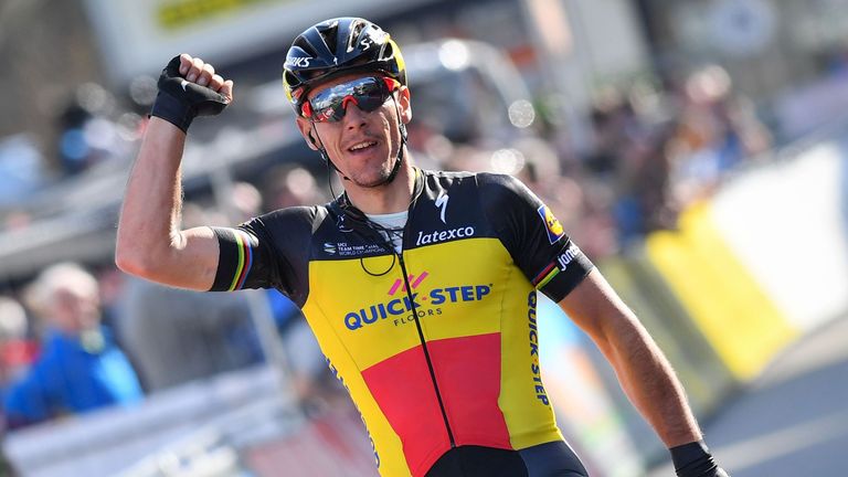 Belgian champion Gilbert had previously won the race in 2010, 2011 and 2014