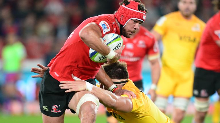 Warren Whiteley on the charge for the Lions