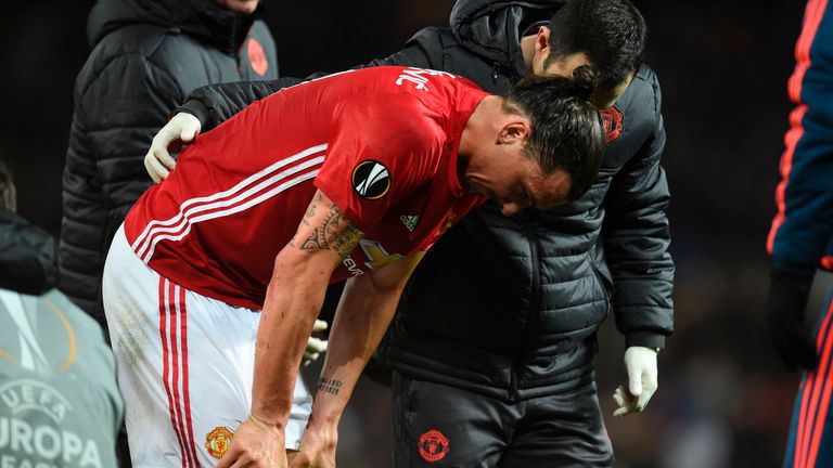 Zlatan Ibrahimovic's knee injury will sideline him for the rest of the year