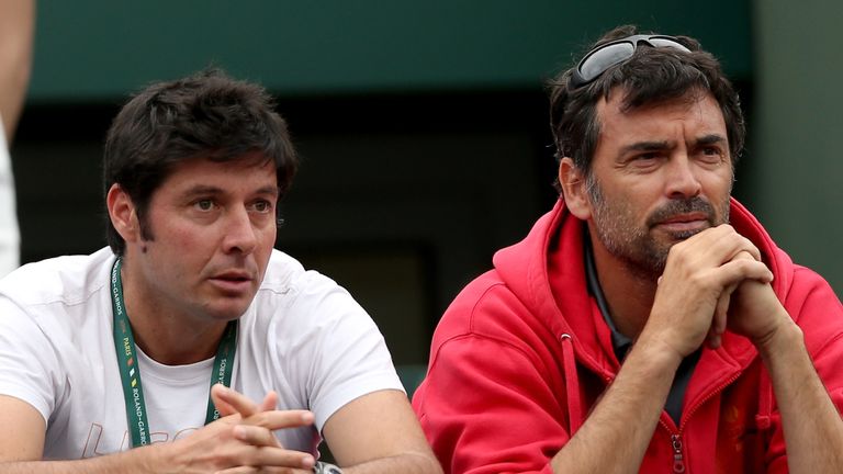 Sebastien Grosjean (L) was previously part of Richard Gasquet's coaching set-up