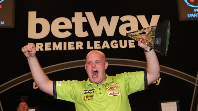 Michael van Gerwen is seeking a fourth Premier League darts title