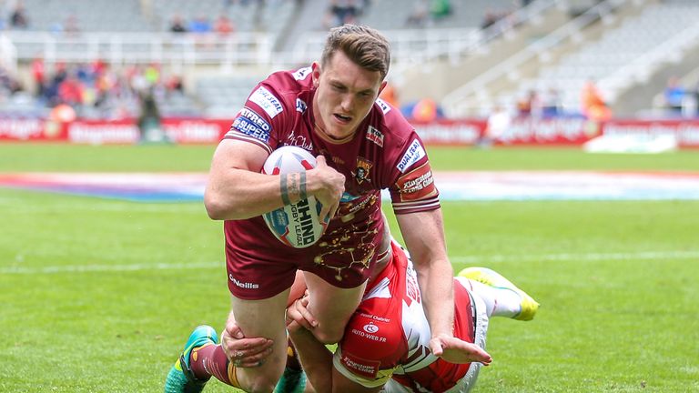 Lee Gaskell scores Huddersfield's first try