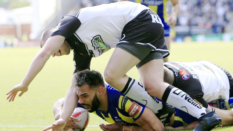 Ryan Atkins scored Warrington's first try