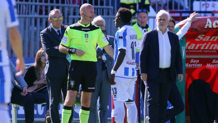 Sulley Muntari was racially abused in Pescara's game at Cagliari