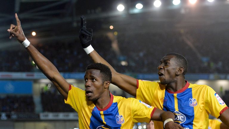 Wilfried Zaha (L) and Yannick Bolasie helped Palace reach the Championship play-off final